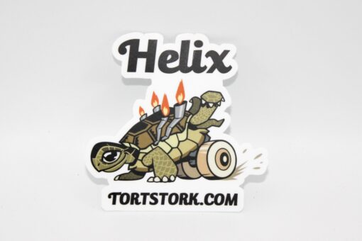 Helix The Tortoise On Wheels Sticker